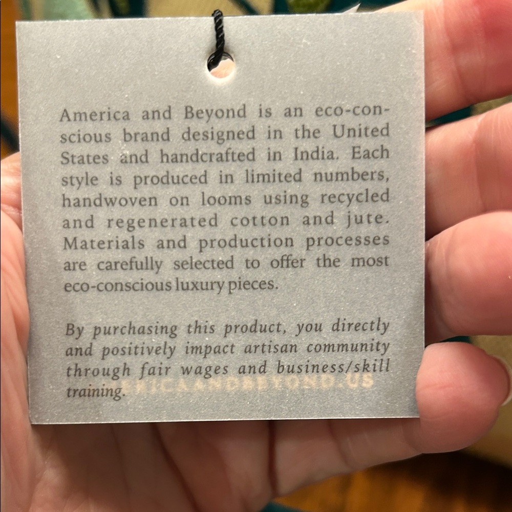 NWT America and Beyond Jungle Forestry Hand Beaded Tote - Yellow and Green - Picture 14 of 16
